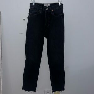 Re Done COMFORT STRETCH HIGH RISE STOVE PIPE Jeans color washed noir